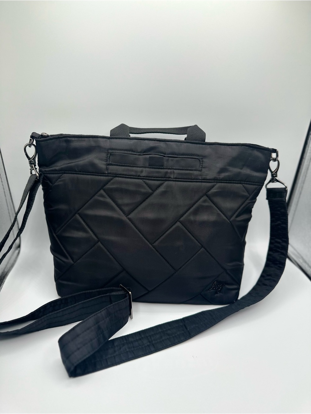 Lug Tenor Black Crossbody Bag